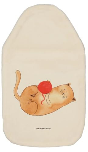 Mr. & Mrs. Panda Wärmflasche Katze Wolle - Geschenk, Wärmekissen, Katzenliebhaber, Körnerkissen, Spiel, Wärmflaschenbezug, Mietze, Katzensouvenirs,