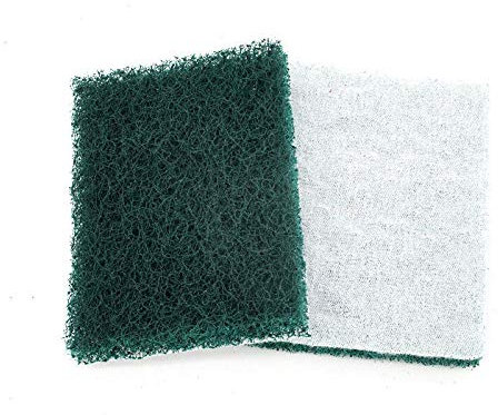 PowerTOOL - Spugna abrasiva multiuso, per cucina, bagno, pulizia resistente, 10 pezzi (verde)