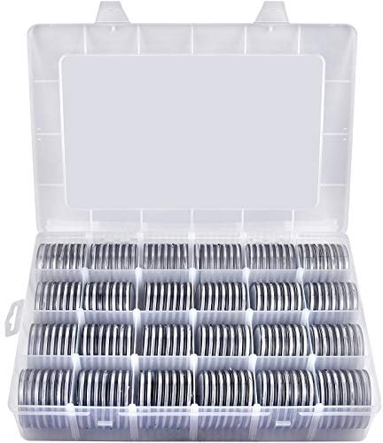 168 Stück 46 mm Münzkapseln Münzen Aufbewahrung mit Schaumstoffdichtung und Aufbewahrungsbox, 6 Größen(20/25/27/30/38/46mm) Münzsammlung münzkoffer Münzsammler Münzdisplay Halter