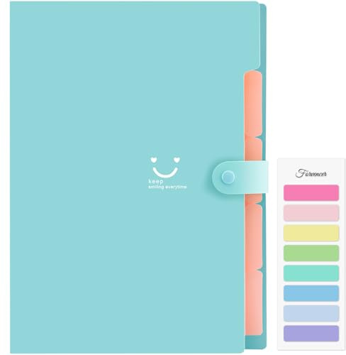 Forvencer Accordion File Organizer, 5 Pocket Expanding File Folder, Letter