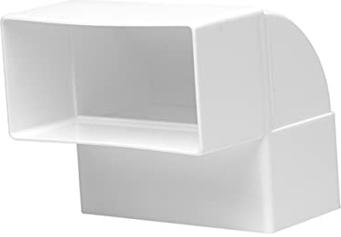 110x55 mm / 11 x 5,5 cm rechteckiger Kanalbogen für Rohranschluss - Winkel: 90° - Lüftungssystem, Heizung, Kühlung - Lüftungselement für begrenzte Platzverhältnisse.