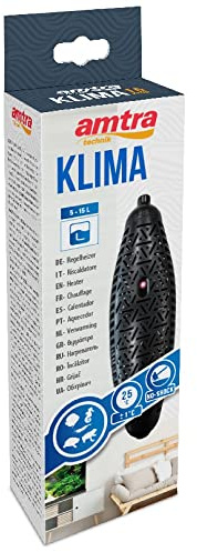 Amtra Klima Nano Preset 25 W - Heizautomat für Aquarien, Schildkrötenbecken und Paludarien bis 25 Liter, tauchfähig, voreingestellte Temperatur 25 Grad
