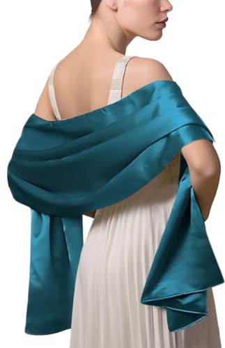 LumiSyne Damen Satin Chiffon Festlich Stola Schal Einfarbiger Leichter Schalverpackung Für Braut Brautjungfer Hochzeit Abendkleid Abschlussball