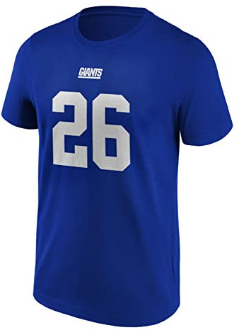 Fanatics - NFL New York Giants Barkley Name & Number Graphic T-Shirt - Blau Farbe Blau, Größe S