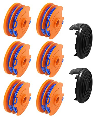 Line String Trimmer Spool for Qualcast GGT4401, GGT4502, GGT600A1, GT25 350 Watt, GT30, GGT450A1, Replacement Trimmer Spool Garden Grass Trimmer Line 8.3 metre x 1.65mm (6 Spool+2 Cover)