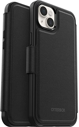 OtterBox Folio für iPhone 14 Plus für MagSafe, Schwarz | Soft Touch Folio für Bargeld und Kreditkarten, starke MagSafe-Magnetbefestigung, kompatibel mit iPhone, Hülle nicht enthalten