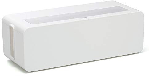 TV Ceiling Wall Mounts Cable Tidy Unit,Cable Management Box,Box for Power Cable and Plug Cable BoxBlack/White (Color : White, Size : 26.5x12.3cm)