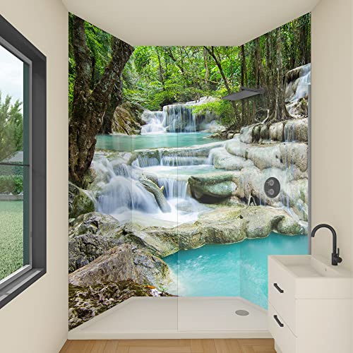 yourplate Duschrückwände individuelle Größe (Buer Mai Long) | 3mm Aluminium Verbundplatte, exklusives Design, einfache Montage, geringes Gewicht, fugenlos, wasserdicht, pflegeleicht