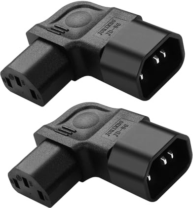 IEC320 90 gradi C14 a C13 adattatore di alimentazione maschio C14 a femmina C13 adattatore di estensione di alimentazione CA connettore adattatore 250V 10A