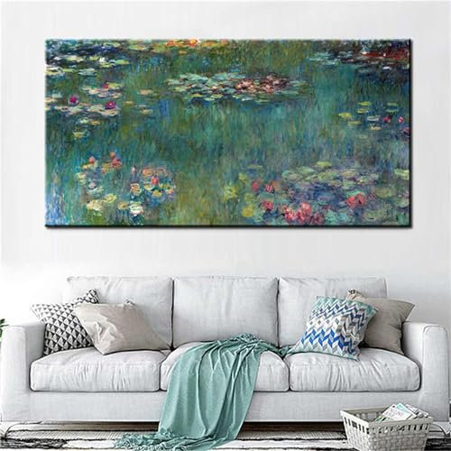 Diamond Painting Set 80x160cm Monet-Seerosen DIY 5D Diamant Painting Groß Bilder Kinder mit Diamants Painting Zubehör für Kinder Und Erwachsene Weihnachtsbasteln Crystal Art für Home Wall Decor -496