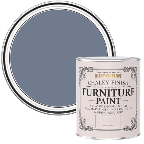 Rust-Oleum Blue Upcycled Furniture Paint in Chalky Finish - Hush 750ml
