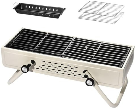 Campinggrill klappbar, Barbecue-Holzkohlegrill | Rauchfreier Camping-BBQ-Ofen - Tragbarer Campinggrill, Edelstahl-Grill, Holzkohlegrill für Tailgating, Camping, Grillen, Picknicken