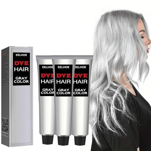 Tintura per capelli naturali argento grigio crema per capelli grigio, tinta