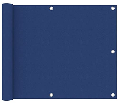 Homgoday Biombo de exterior, biombo de balcón azul, 75 x 400 cm, de tela Oxford, separador de exterior para jardín, separador exterior