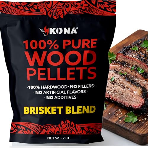 Kona Brisket Blend Smoker Pellets, Intended for Ninja Woodfire Outdoor Grill, 2 lb Resealable Bag