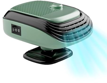 Xvilmaun Ventilateur de chauffage de voiture - Déshumidification du pare-brise de voiture - 120 W - Dégivreur 12 V - Rotation à 360 °