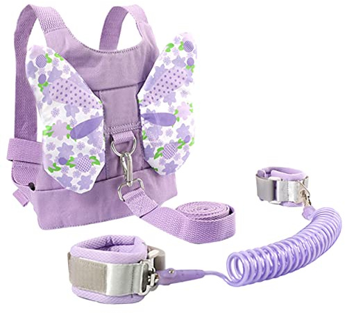 ANDRESLAD Laisse Pour Bébé Antiperte Bretelles Dos Réglables, Dragonne Spirale 360° En Silicone, Protection Peau Sensible, Utilisation En Extérieur Pour Tout-petits, Ensemble 2-en-1