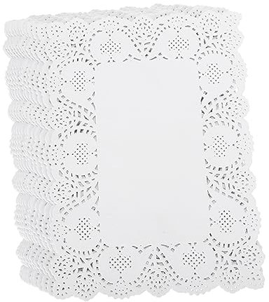 DECHOUS Elegantes Tischset Aus Spitzenpapier 150 Blatt Runde Kuchenpapiermatte Schreibtischdeckchen Für Desserttabletts Küchengebrauch