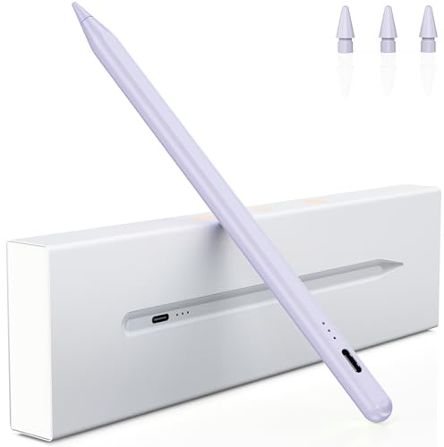 Variglas Stift für iPad 2018-2026-2x Schnellladung, Palm Rejection Violett | Neigung Sensitivity -Stylus für Apple Pencil mit iPad 11/10/9/8/7/6/A16, Pro M5/3/4/5/6/M4, Air M4/3/4/5/M2/M3, Mini 5/6