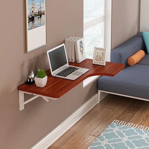 Schwimmender wandmontierter Ecke Computertisch mit faltbarem Aufbewahrungsdesign, einfaches Arbeitsbüro für Büros, Schlafzimmer und Arbeitszimmer.