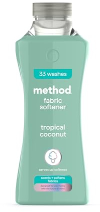 method Fabric Softener, Fabric Conditioner to Soften Your Clothes, With Fresh Tropical Coconut Scent, 990ml, 1 x 33 washes