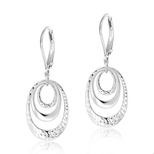 ALEXCRAFT Gold Layered Ohrringe Silber 925 Hängend Lange für Damen Frauen