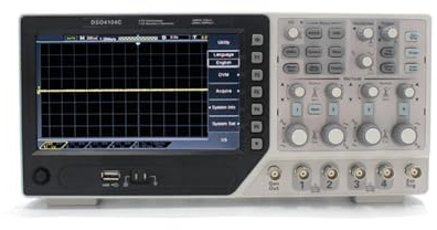ZADCCS Osciloscopio de Almacenamiento Digital de Banco DSO4104C, 4 Canales, Ancho de Banda de 100Mhz con función de generador de Forma de Onda arbitraria de 1 Canal Prueba de Voltaje y Corriente