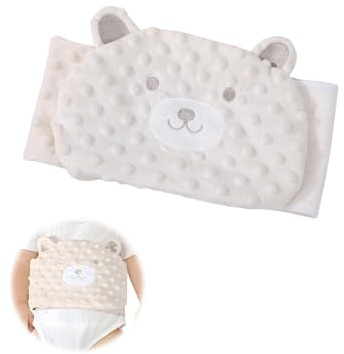 Yotlein Bouillotte Bebe Anti Colique, Doublure en Haricot Rouge, Coussin Chauffant Micro Onde Bouillotte, Velcro Réglable, Contre Les Coliques et Les Douleurs Abdominales - pour Bébé
