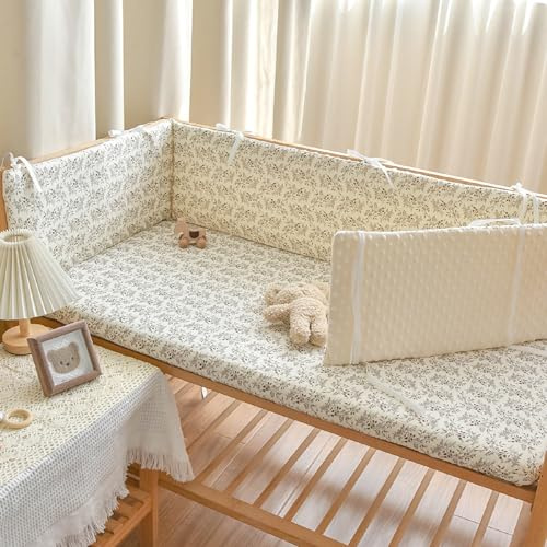 PTKG BarrièRe de SéCurité de Enfant Contour de pour BéBé avec 4 CôTéS Anti-Collision Tours de Lit en Respirant Barriere Enfant Pliable BéBé Cabane Contour de BéBé Respirant,B2,240 * 28cm
