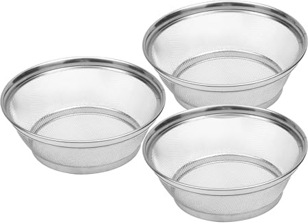 MOLUCKFU 3 pièces Panier Acier Inoxydable pour Lavage et Égouttage de Fruits et Légumes Grand Volume Résistant et Multifonctionnel pour Cuisine Pratique