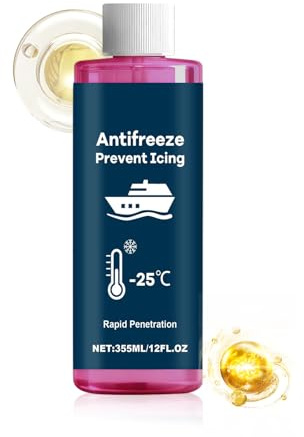 Liquide de Refroidissement Voiture - Fluide Haute Performance | 355ml Antigel Basse Température Véhicule - Pour Camion SUV Moto Berline Pick-up Scooter Véhicule Hiver Été