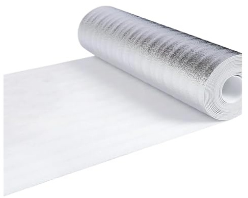 Rouleau Isolant Aluminisé Isolants thermiques réfléchissants for radiateurs et parois, films isolants en aluminium(30cmx10m)