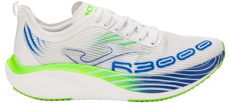 Joma Unisex Asphalt Running Shoes Sizes – Reactive Cushioning and Stability Carbon Plate, White Royal R 3000, 8 UK