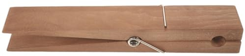 FRCOLOR Wooden Clothespin Towel Holder with Space Saving Design, Multifunctional Giant Wooden Clothes Clip for Home and Photo Display, Unique Elegance Style Laundry Peg for Bathroom