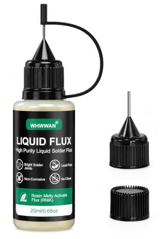 Flussante per Saldatura 20ml, Flux Saldatura Liquido, No-Clean Flussante Liquido, Flussanti per Saldatura Senza Piombo, Stagno Liquido per PCB, SMD, Elettronica