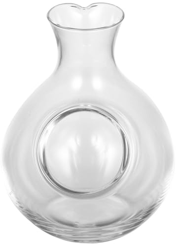 WOONEKY Decantador para Vino Helado de Vidrio sin Plomo de 300ml, Diseño Japonés Elegante y Práctico, Dispensador Fácil de Usar para Bar y Cenas