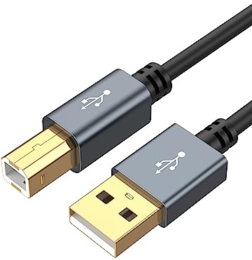 CableCreation USB Printer Cable 4.5M/14.7FT A Male to B Male Scanner Cord, Compatible with HP, Brother, Dell, Epson, Midi Keyboard, Instrument, Piano, Dac, Aluminium Case