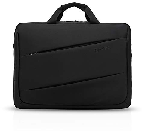 FANDARE Mode Laptoptasche Umhängetasche für 15.7 zoll Laptop Handtasche Herren Damen Business Schultertasche Messenger Tasche für Studenten Outdoor Reisen Große Kapazität Wasserdicht Polyester Schwarz