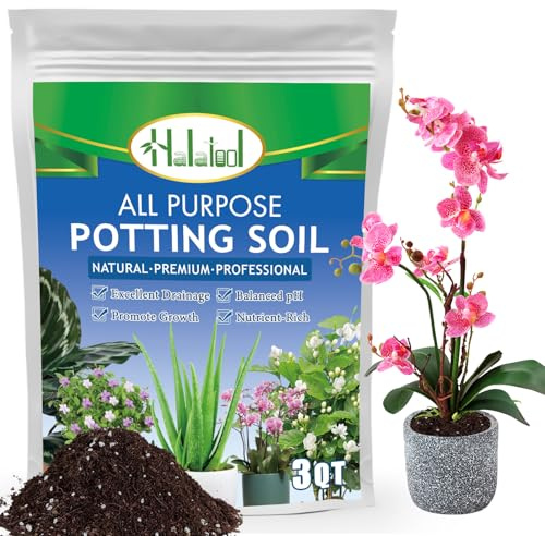 Halatool 3QT Potting Soil Mix, Indoor & Outdoor Plants, Succulents, Orchids