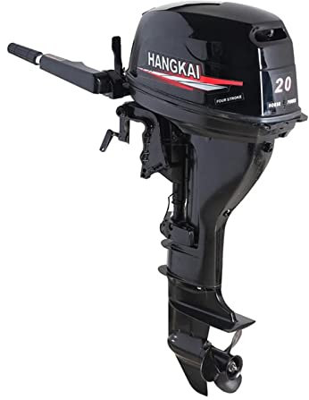 Adima 4-Takt Außenbordmotor 20 PS Bootsmotor, Marine Aufblasbarer Fischbootsmotor Wasserkühlen CDI-System, 14,7 KW, 323CC, 4500-5500 U/Min (4 Takt 20 PS)