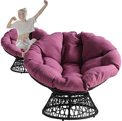 OLAMASA Papasansessel Kissen Polster für Papasansessel Hängesessel Kissen Auflage Wasserdichtes Schaukelstuhlkissen Ersatzpolster Papasan Stuhlkissen kein Stuhl (Purple)