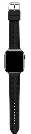 Ted Baker Black Branded Silicone Strap for Apple Watch® (Model: BKS42S330B0), Black, Modern