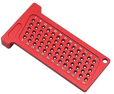 LOVIVER T Ruler Saddle Square Layout Scriber Portable Aluminum Alloy Ruler Positioning Scribing Gauge Scribing Gauge Ruler for General Layout Work, Metric 65mm