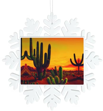 Décoration de Noël en forme de cactus dans le désert, accessoire de vacances idéal pour une atmosphère saisonnière radieuse