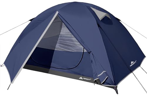 Forceatt Tienda De Campaña 3 Personas, con 100% A Prueba De UV/Viento/Impermeable, Tienda de Techo de Doble Capa Portátil Ultraligera, para Trekking, Camping, Playa, Aventura Etc
