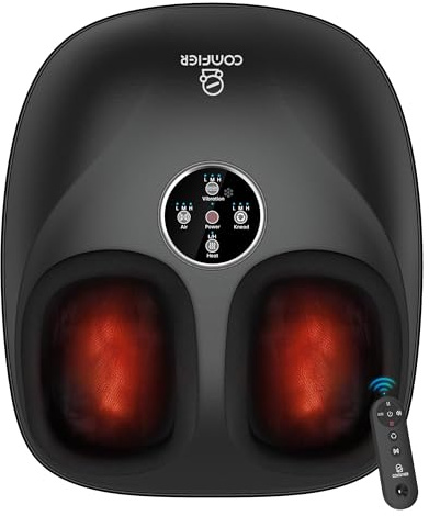 COMFIER HSA Eligible Shiatsu Foot Massager Machine with Heat, FSA Foot Massager for Neuropathy Plantar Fasciitis, Deep Kneading Feet Massager with Heat,Up to Size 13, Mother‘s Day Gifts for Mom