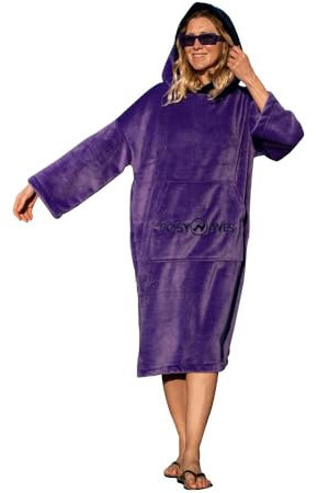COSYWAVES Surf Poncho | Badeponcho | Handtuch-Poncho mit Kapuze | Damen Herren und Jugendliche | Ultraleicht und Schnelltrocknend | Warm | Atmungsaktiv