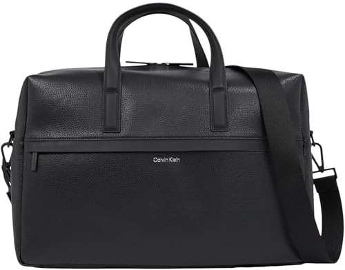 Calvin Klein Herren Duffle Bag Tasche Must Weekender Reisetasche, Schwarz (Ck Black Pebble), Einheitsgröße
