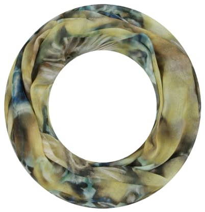 Majea Loop Schal Damen Schlauchschal Halstuch schmaler Loopschal (880051) (gelb 11)