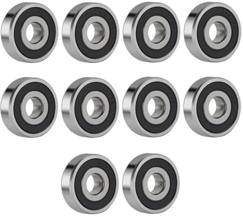 10 Stück Kugellager Rillenkugellager Lager doppelt abgedichtet, für DIY, Drehbänke, Motoren, 3D-Drucker, Fräsmaschinen, Verschiedene mechanische Geräte (6200-2RS, 10mm*30mm*9mm)
